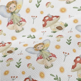 The Elf Sits On The Mushroom H Performance Linen
