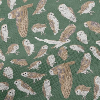 Barn Owl In Different Poses Performance Linen