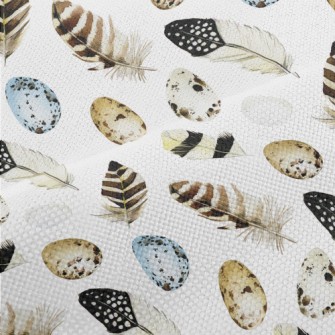 Easter Eggs And Feathers Performance Linen