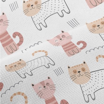 Smiling Cat In Unique Style Performance Linen