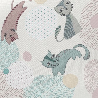 Naughty Cat With Unique Painti Twill