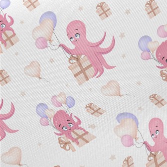 Octopus With Balloons And Gift Twill