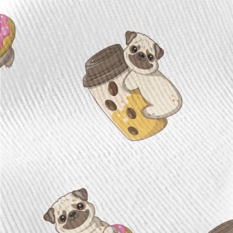 Pug Running Around Standard Corduroy