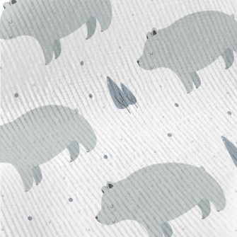 Big Gray Bear Beside Pine Tree Standard Corduroy