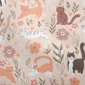 Cuddly Cat And Flowers Dobby