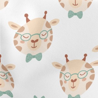 Giraffe Wearing Glasses And Bo Stretch Ponte