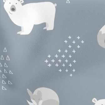 Minimalist Style Fox And Bear Stretch Ponte