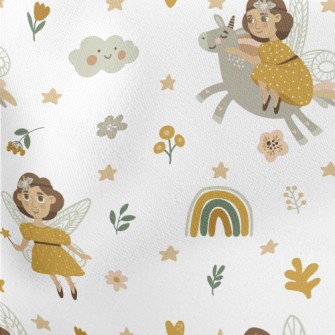 Elf Fairy Riding A Unicorn Stretch Ponte