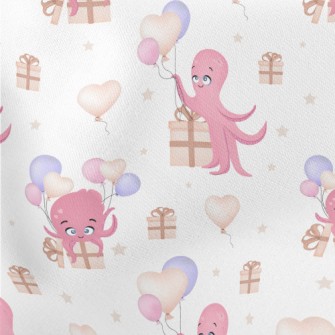 Octopus With Balloons And Gift Stretch Ponte
