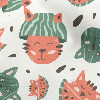 Fusion Of Cat And Watermelon Micro Fleece