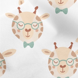 Giraffe Wearing Glasses And Bo Micro Fleece