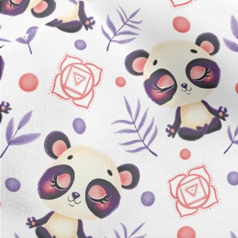 Panda In Meditation Micro Fleece