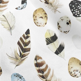 Easter Eggs And Feathers Micro Fleece