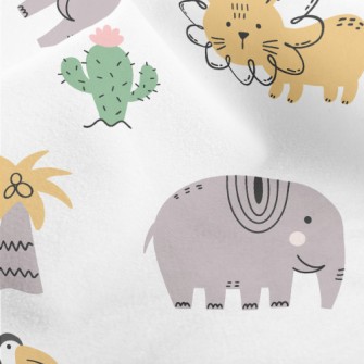 African Birds And Large Animal Micro Fleece