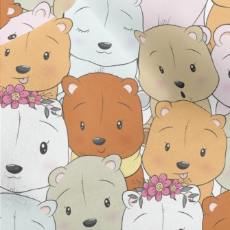 Various Stuffed Bears Micro Fleece