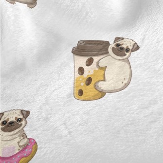 Pug Running Around Minky