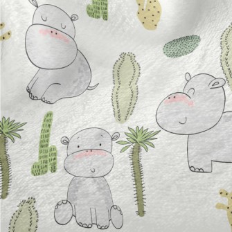 Cactus And Baby Hippo Minky
