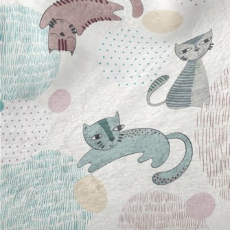 Naughty Cat With Unique Painti Minky