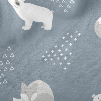 Minimalist Style Fox And Bear Minky