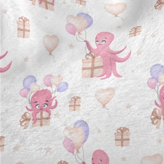 Octopus With Balloons And Gift Minky