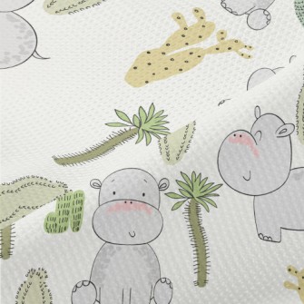 Cactus And Baby Hippo Piqué