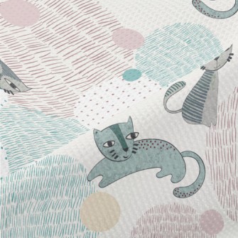 Naughty Cat With Unique Painti Piqué