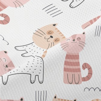 Smiling Cat In Unique Style Piqué