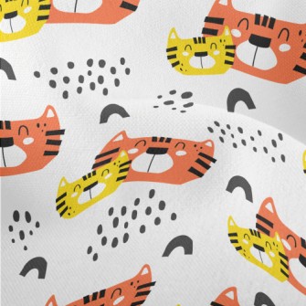 A Cat Family With Warm Smiles Lightweight Performance Linen