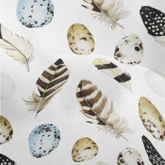 Easter Eggs And Feathers Lightweight Performance Linen