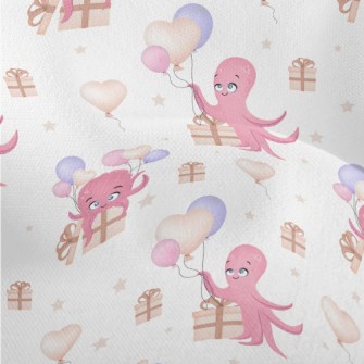 Octopus With Balloons And Gift Lightweight Performance Linen