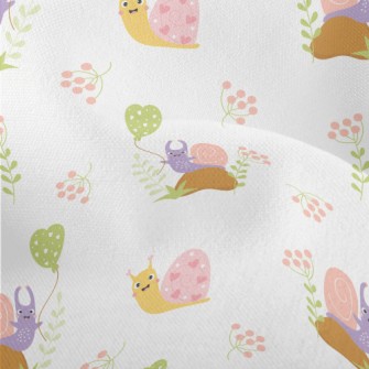 Playful Snail Holding A Balloo Lightweight Performance Linen