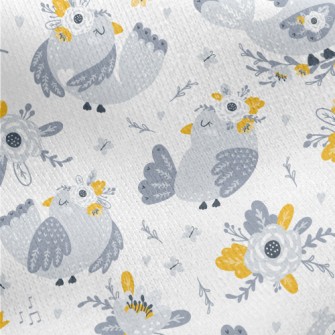 Happy Birds Are Singing Jersey Backed Fleece