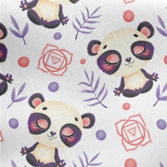 Panda In Meditation Jersey Backed Fleece