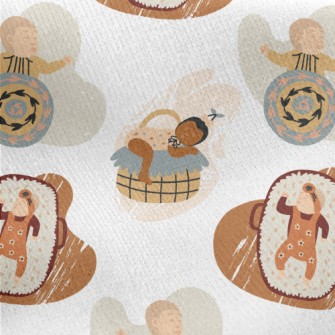 Newborn Baby Postures Jersey Backed Fleece