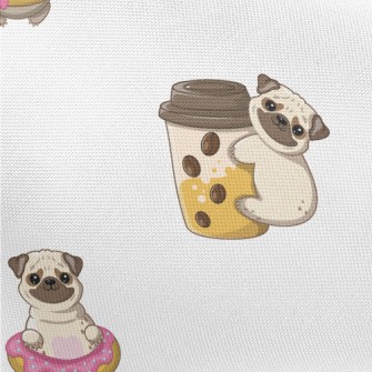 Pug Running Around Pongee