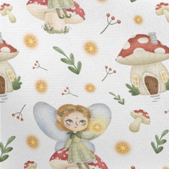 The Elf Sits On The Mushroom H Pongee