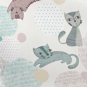 Naughty Cat With Unique Painti Pongee