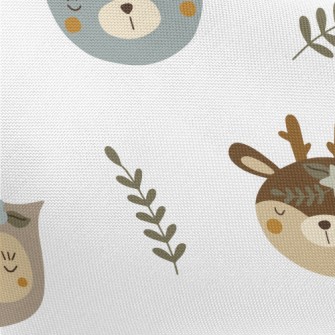 Cute Animals Wearing Wreaths Pongee