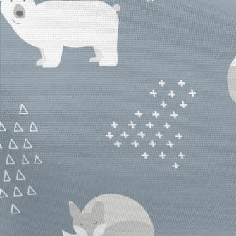 Minimalist Style Fox And Bear Pongee