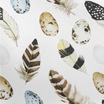 Easter Eggs And Feathers Pongee