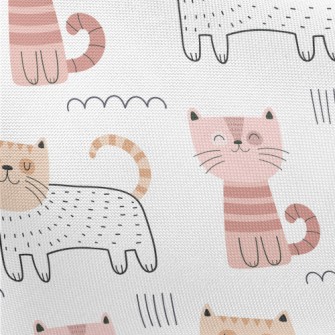 Smiling Cat In Unique Style Pongee