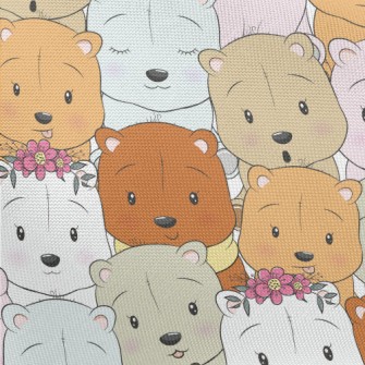 Various Stuffed Bears Pongee