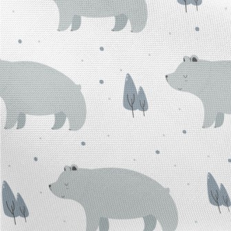 Big Gray Bear Beside Pine Tree Pongee