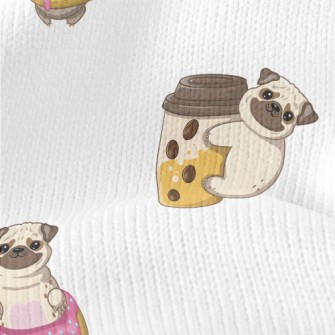 Pug Running Around Stretch Jersey
