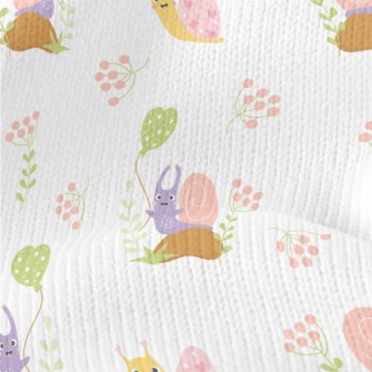 Playful Snail Holding A Balloo Stretch Jersey