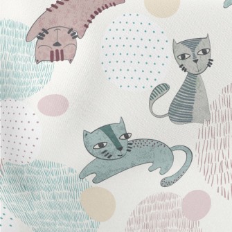 Naughty Cat With Unique Painti Lightweight Cotton Poplin