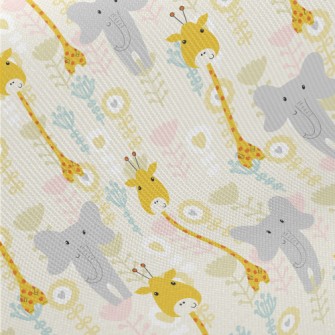 Cute And Funny Baby Animals Midweight Cotton Poplin