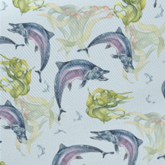 Fish And Plants In The Underwa Midweight Cotton Poplin