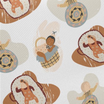 Newborn Baby Postures Midweight Cotton Poplin