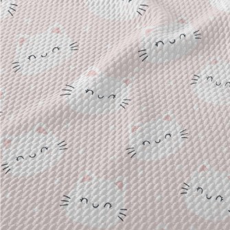 Cat With Gentle Smile Birdseye Piqué